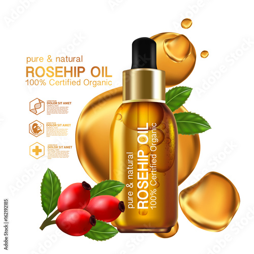 Rose hip oil natural cosmetic skin care