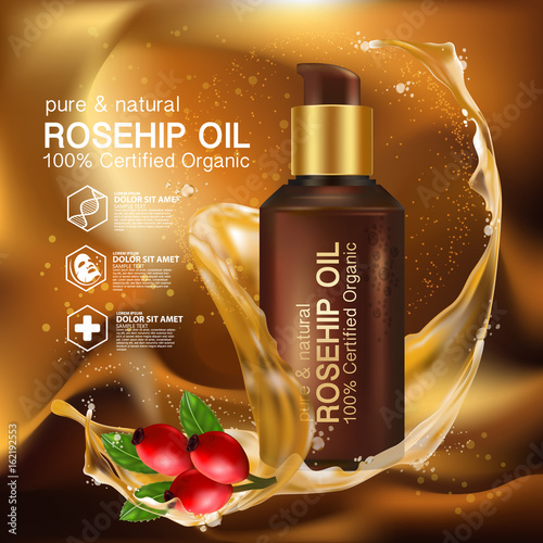 Rose hip oil natural cosmetic skin care