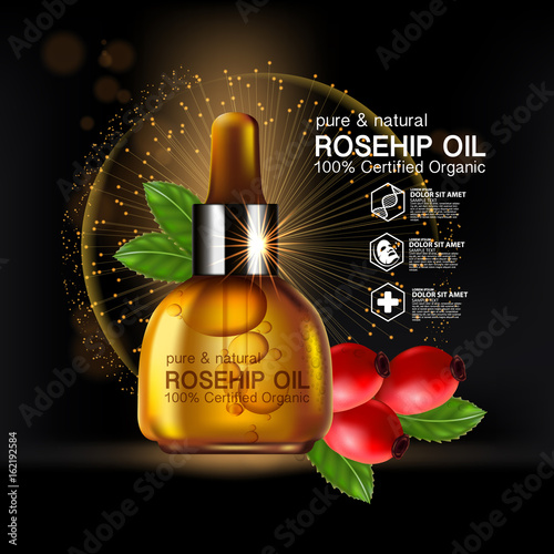 Rose hip oil natural cosmetic skin care