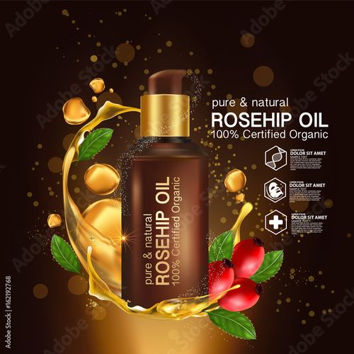 Rose hip oil natural cosmetic skin care