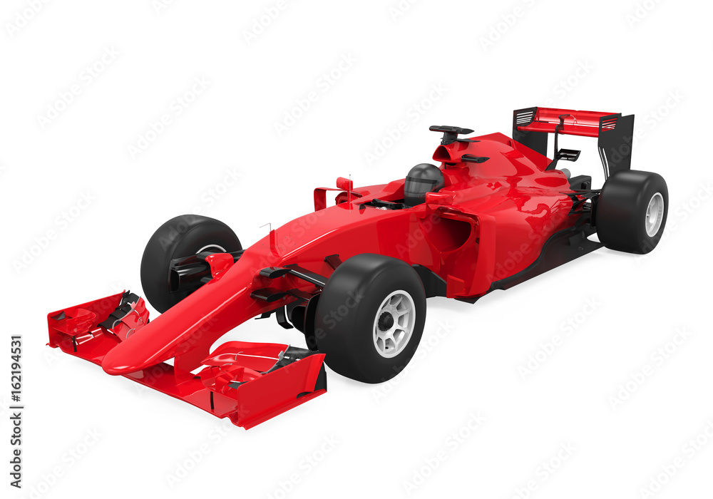 Formula One Race Car Isolated
