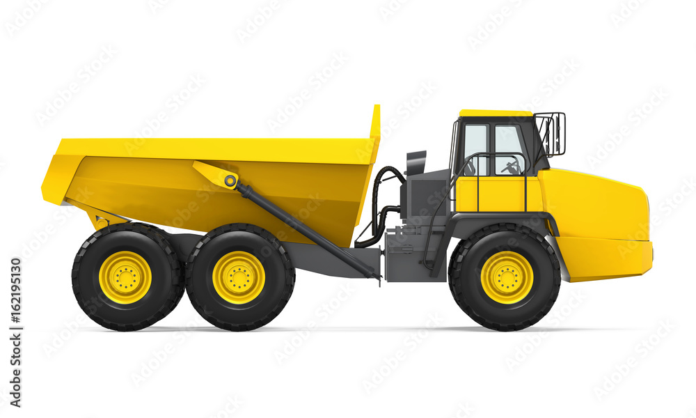 Articulated Dump Truck Isolated
