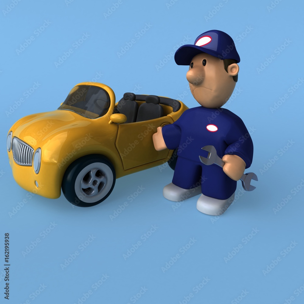 Obraz premium Mechanic - 3D Illustration