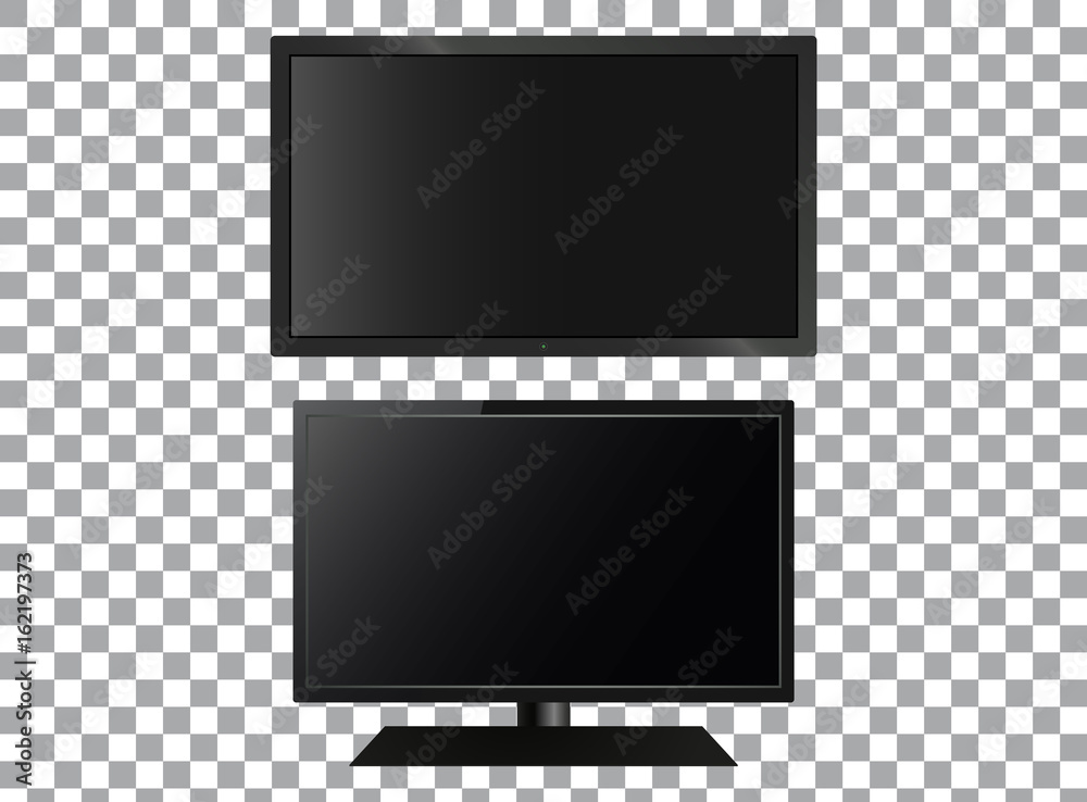 TV screen plasma lcd realistic on transparent background. vector illustration. TV screen plasma lcd realistic on transparent background. vector illustration.