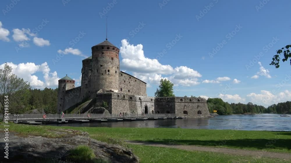 Fortress Olafsborg. Sunny june day. Savonlinna, Finland Fortress Olafsborg. Sunny june day. Savonlinna, Finland