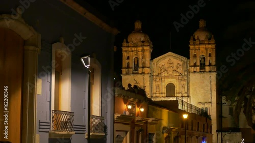 Night view of Santo Domingo de Guzman church - Oaxaca, Mexico