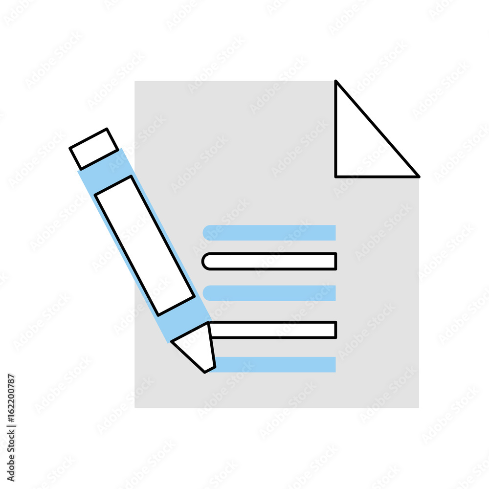 Fototapeta premium Sheet draw ideas icon vector illustration design graphic