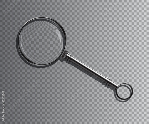 Vector realistic monocle isolated on transparent background.