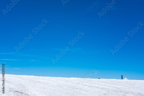 trekking man on snow mountain © phonlamaiphoto