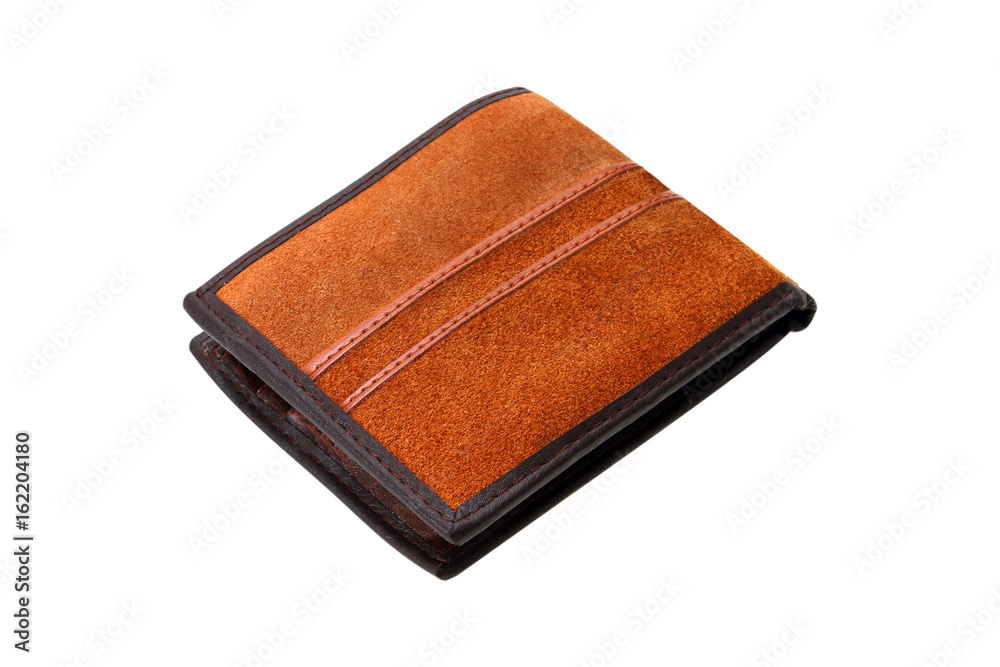 Leather wallet isolated on white background Leather wallet isolated on white background