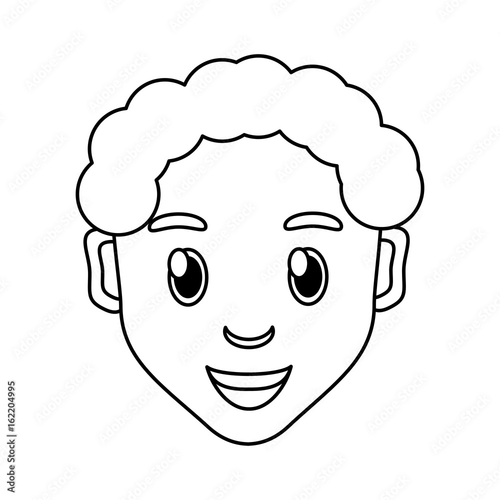 Boy face cartoon icon vector illustration graphic design Boy face cartoon icon vector illustration graphic design