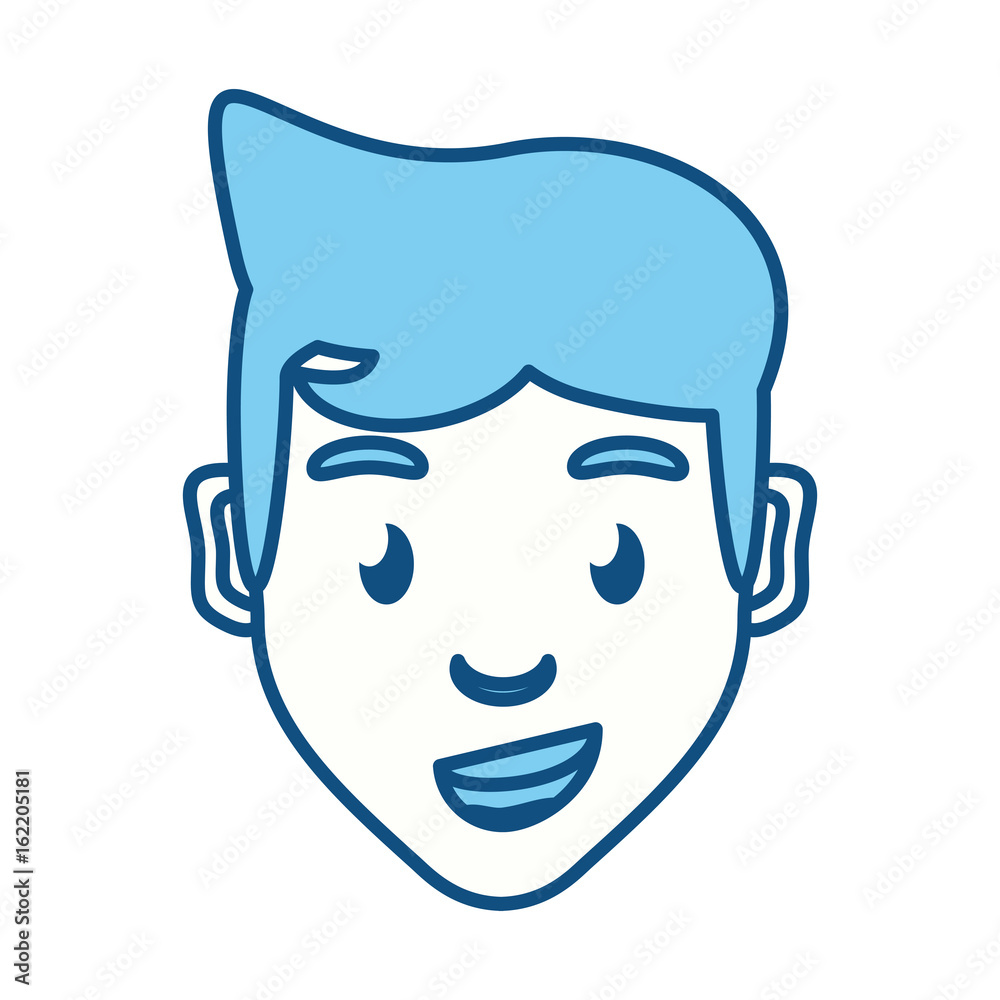 Boy face cartoon icon vector illustration graphic design Boy face cartoon icon vector illustration graphic design