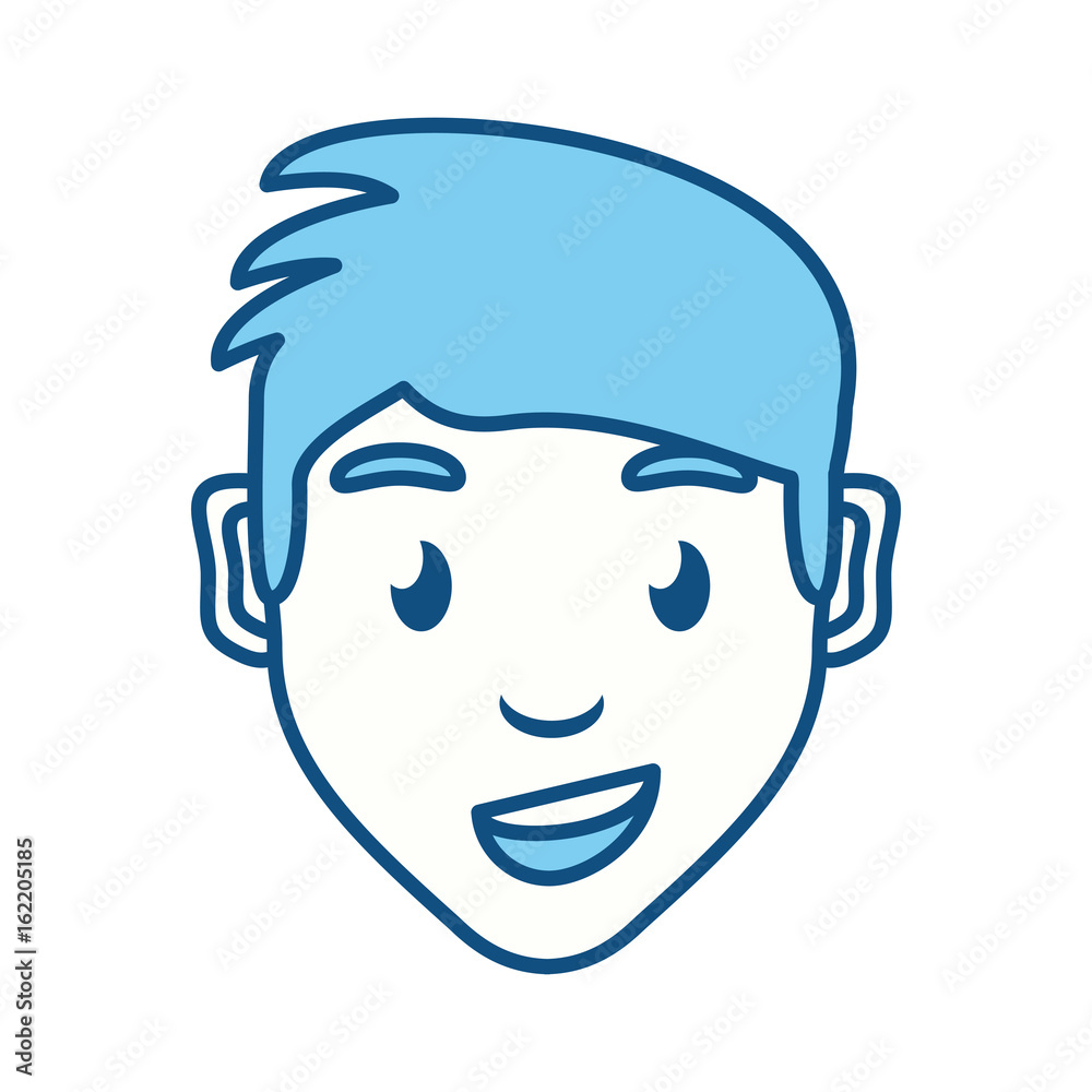 Fototapeta premium Boy face cartoon icon vector illustration graphic design