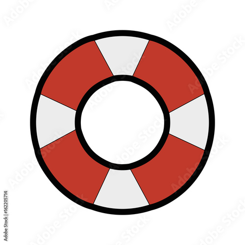 safety float icon over white background colorful design vector illustration