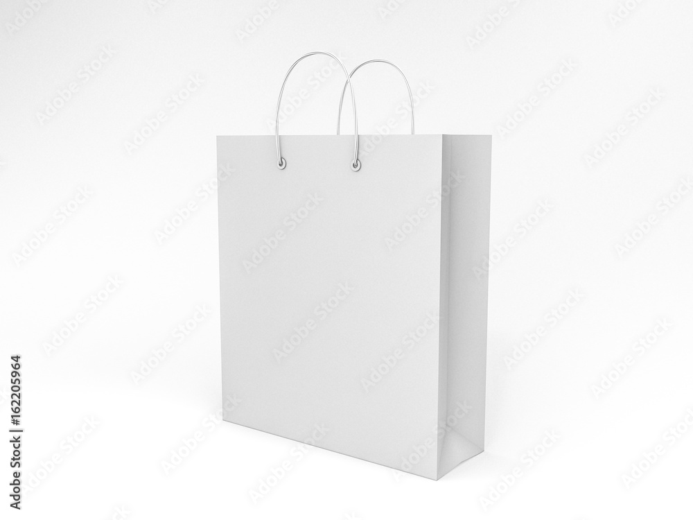 Empty Shopping Bag for advertising and branding. 3D rendering Empty Shopping Bag for advertising and branding. 3D rendering