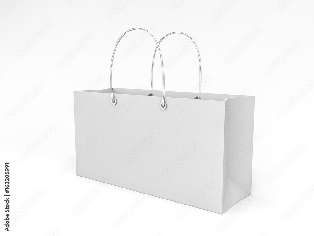 Empty Shopping Bag for advertising and branding. 3D rendering Empty Shopping Bag for advertising and branding. 3D rendering