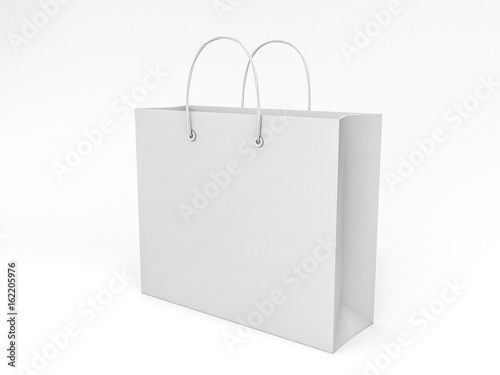 Empty Shopping Bag for advertising and branding. 3D rendering