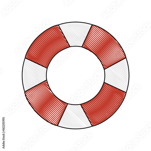 safety float icon over white background colorful design vector illustration