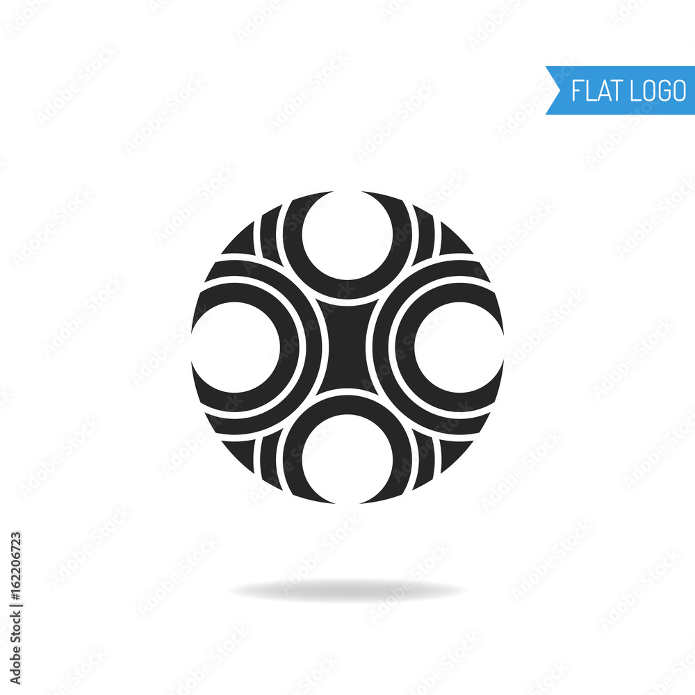 Business, technical and engineering logo for company. Geometric logotype. Business, technical and engineering logo for company. Geometric logotype.