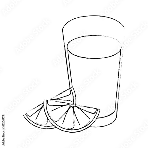 orange juice icon over white background vector illustration