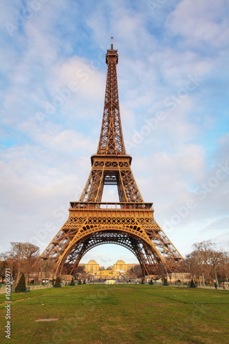 Eiffel Tower at winter time in Paris  France