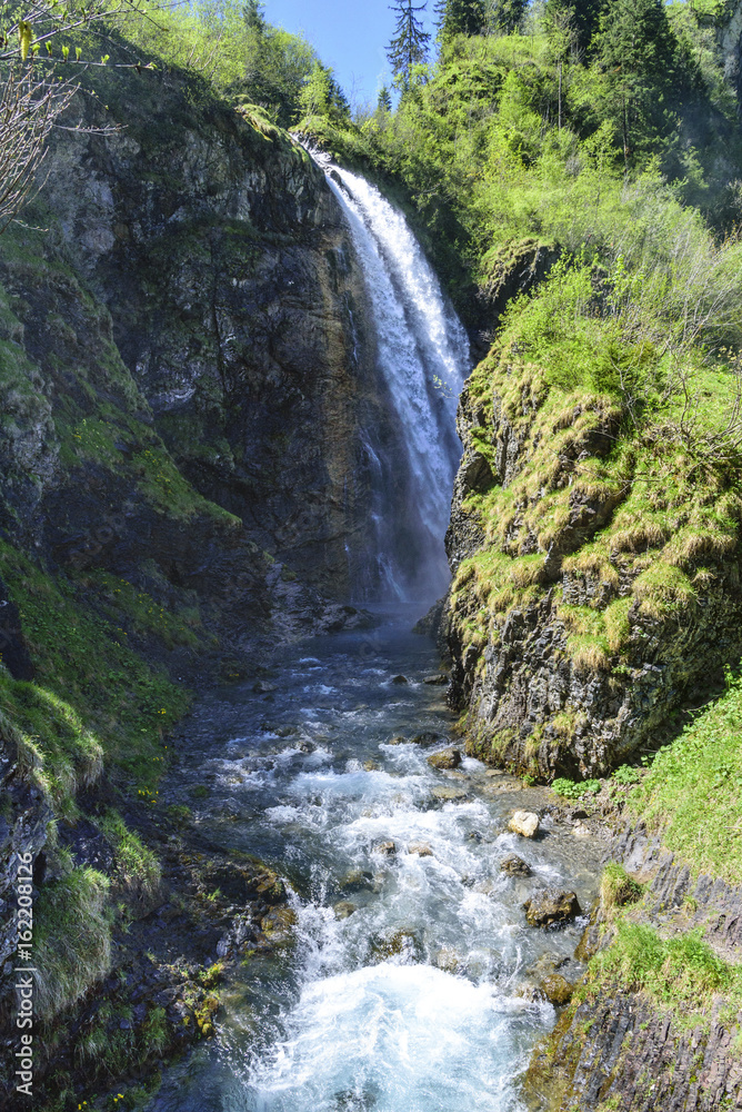 Fototapeta premium tosender Wasserfall im Oberallgäu
