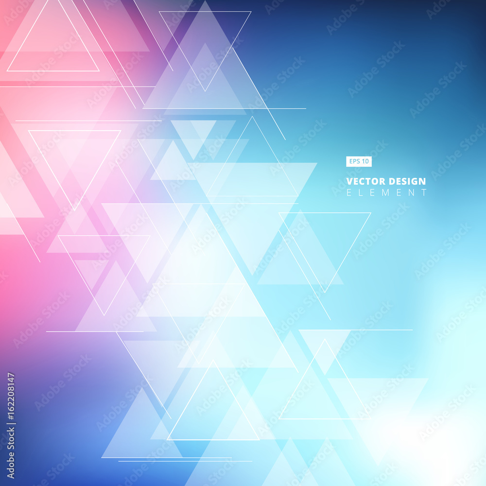 Obraz premium abstract blurred background with triangles pattern element. for cover book, print, ad, brochure, flyer, poster, magazine, cd cover design, t-shirt, Vector