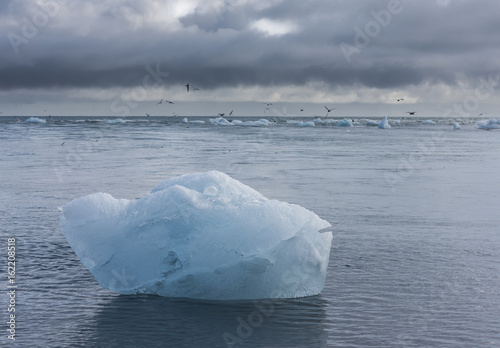 Ice Block on Beach, Iceland