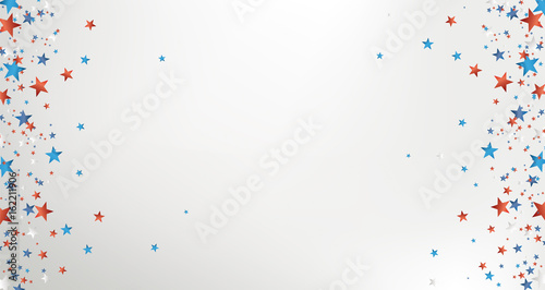Side Stars Red Blue US Colors Header