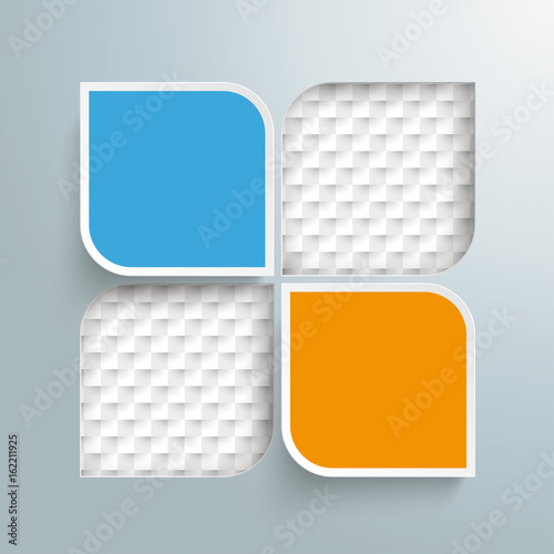 Round Squares 4 Options 2 Holes Checkered Background