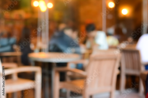 Blurred image of cafe  coffee shop  interior