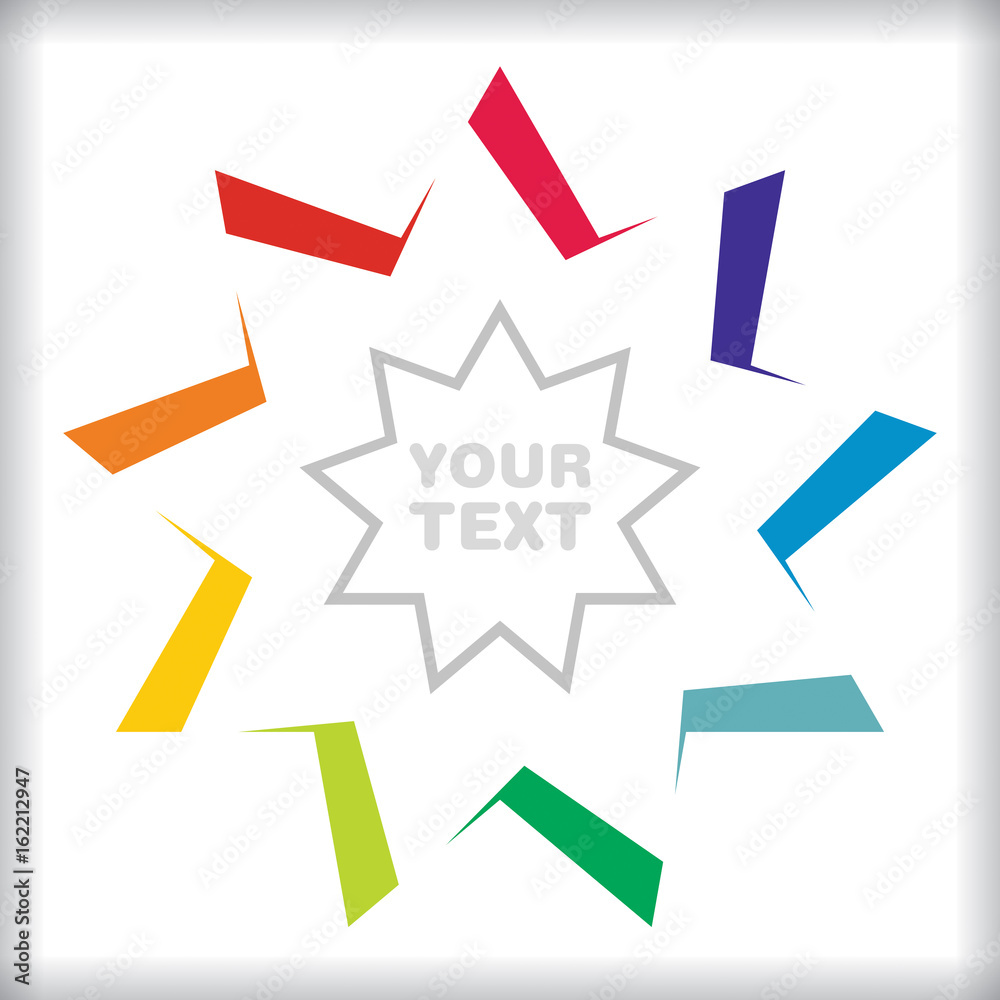 Abstract color star template Abstract color star template