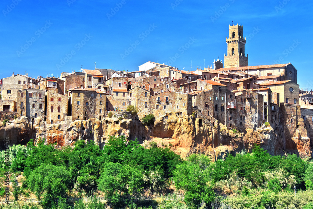 Naklejka premium City of Pitigliano in Tuscany, Italy