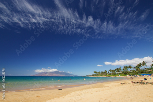 Beach life at Mokapu Beach Park on the Hawaiian island of Maui