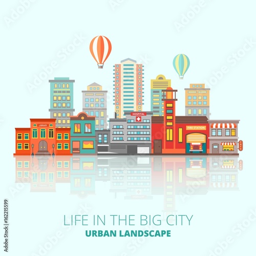 City Buildings Poster