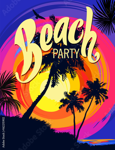 Beach party poster