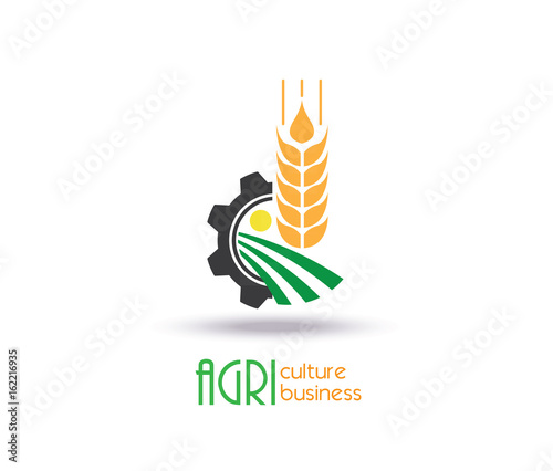 Agriculture Logo Template Design. Icon, Sign or Symbol. farm, nature, ecology. Vector flat design