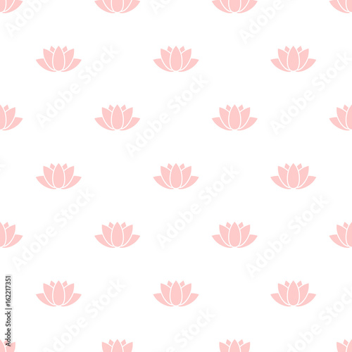 Lotus Seamless Pattern Vector