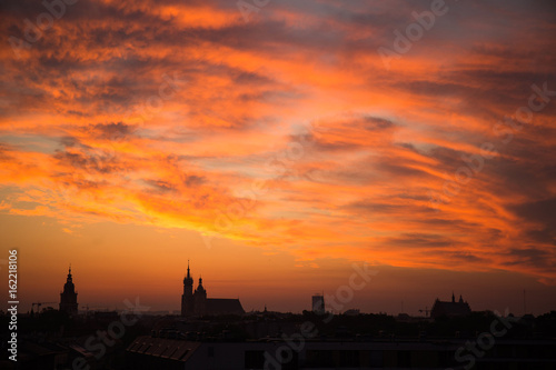 Wchód słońca nad Krakowem / Krakow sunset, Poland