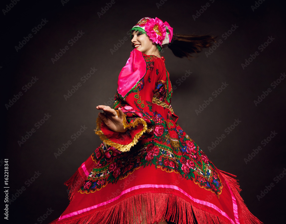 Woman in traditional russian dress Woman in traditional russian dress