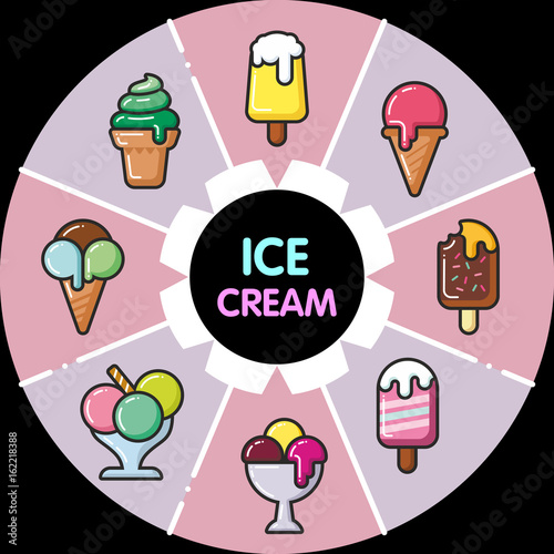 Infographic food icons_ice cream