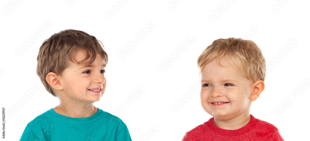 Portrait of two happy brothers Portrait of two happy brothers