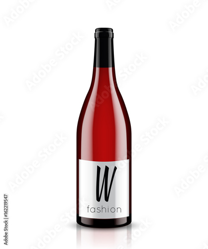 Mockup wine bottle. vector design.