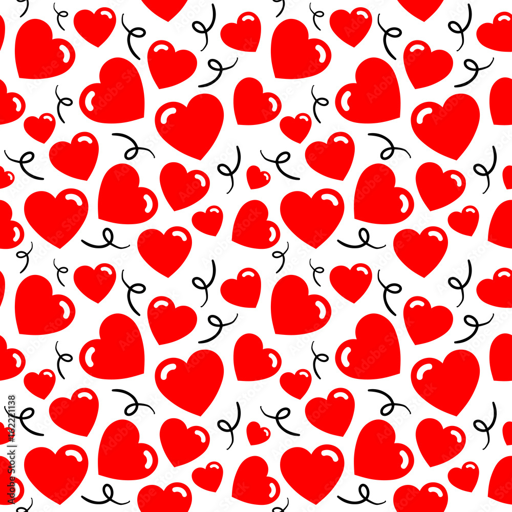 Heart Seamless Pattern Vector Heart Seamless Pattern Vector
