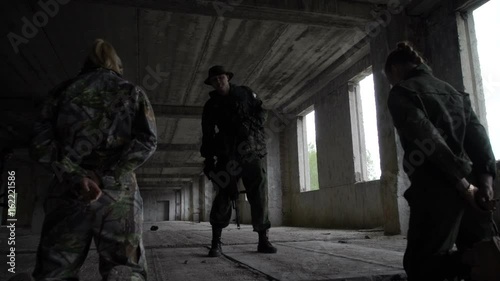 Hostage in an abandoned building