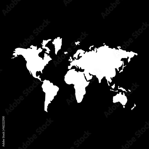 World map it is the white color icon .