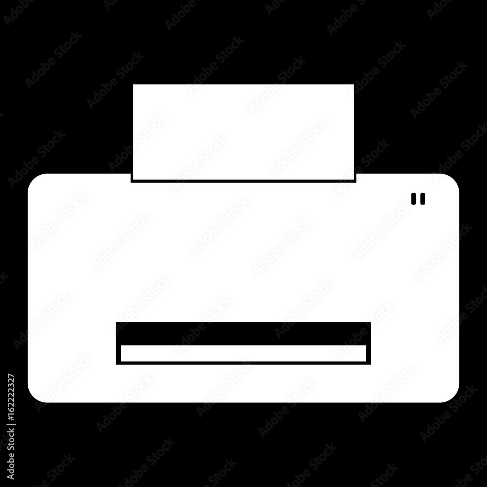 Printer it is the white color icon . Printer it is the white color icon .