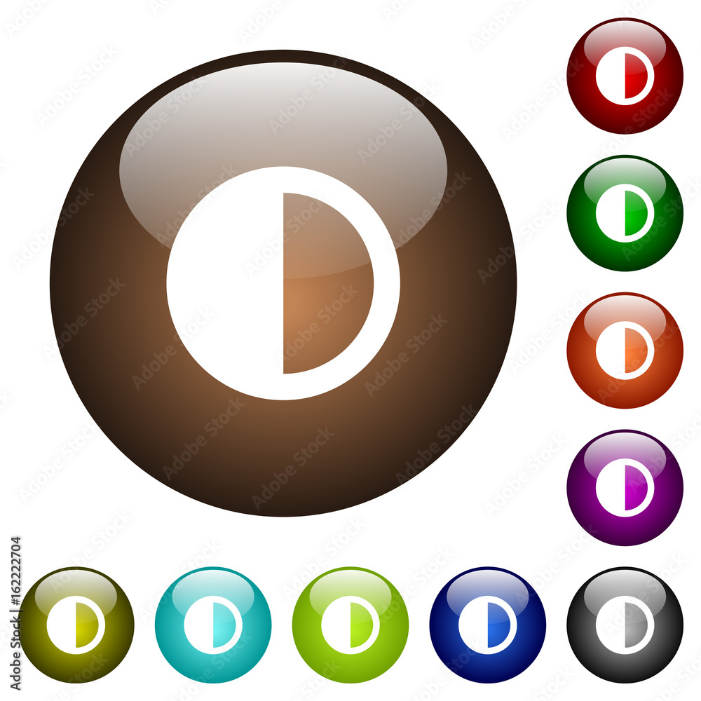 Contrast control color glass buttons Contrast control color glass buttons