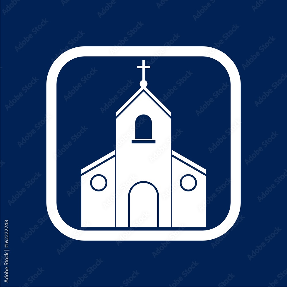 Church Icon Flat Graphic Design - Illustration