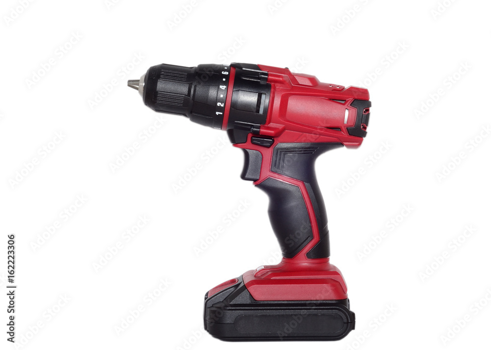 Cordless drill in white isolated background. Accumulator Screwdriver. Cordless drill in white isolated background. Accumulator Screwdriver.